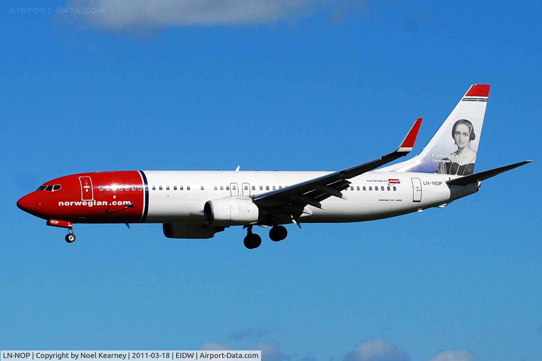 LN-NOP, 2005 Boeing 737-86N C/N 32655, Landing Rwy 28 at EIDW