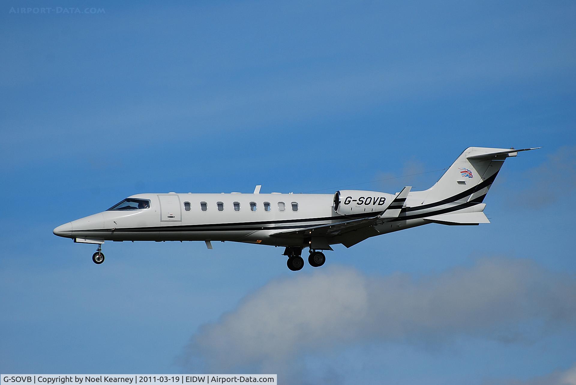 G-SOVB, 2001 Learjet 45 C/N 45-138, Landing Rwy 28 at EIDW