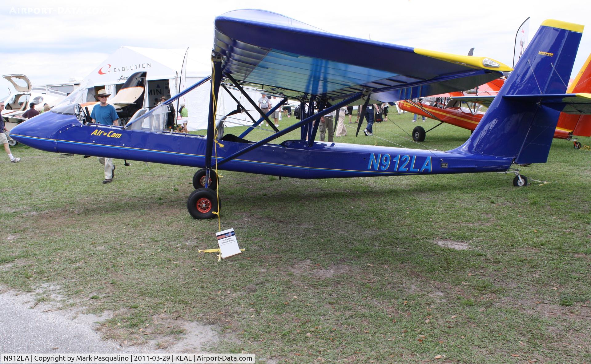 N912LA, Lockwood Aircam C/N AC138, Air Cam