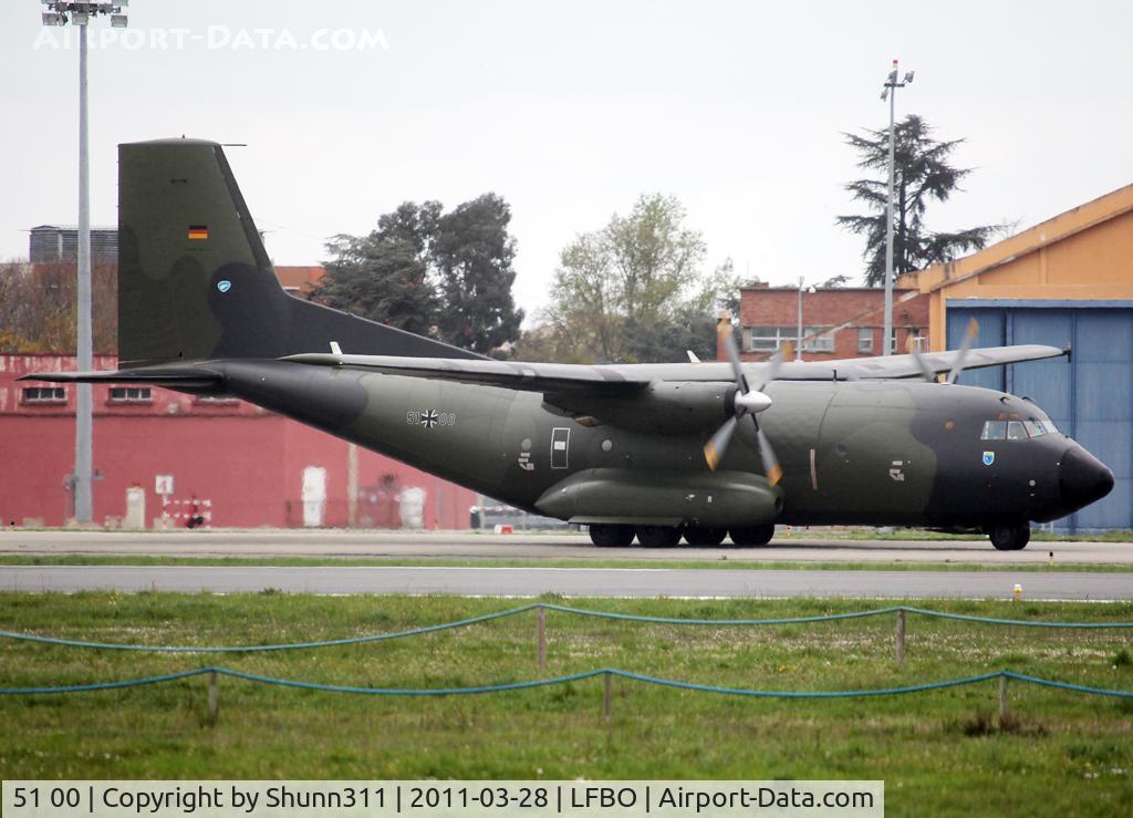 51 00, Transall C-160D C/N D137, Taxiing to the Military area...