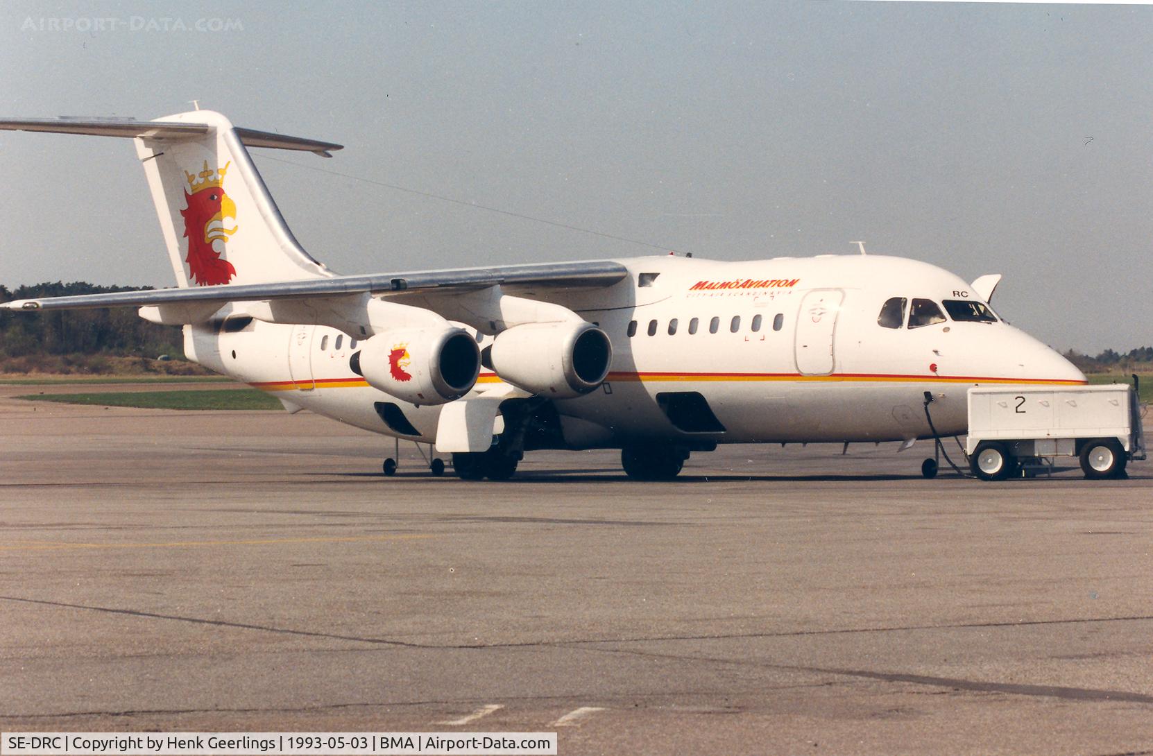 SE-DRC, 1986 British Aerospace BAe.146-200 C/N E2053, Malmo Aviation