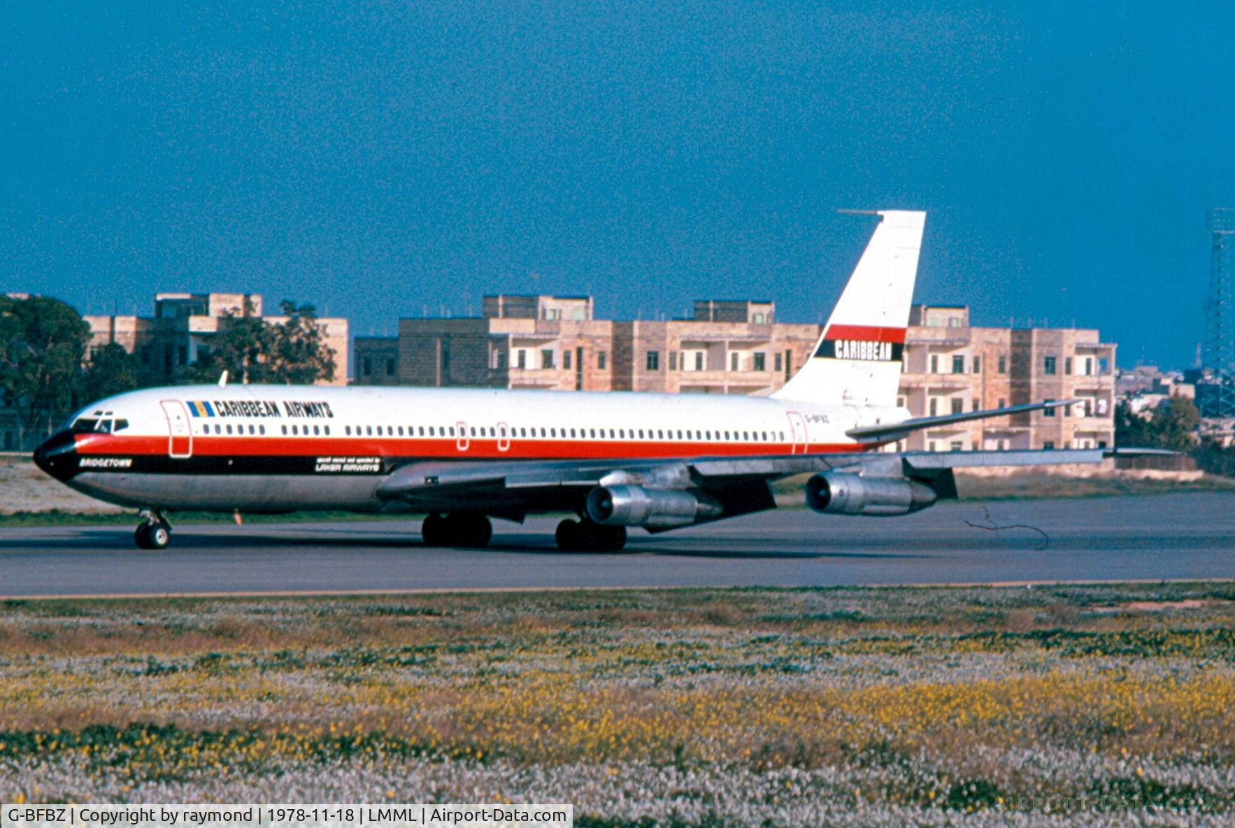 G-BFBZ, 1963 Boeing 707-351B C/N 18585, B707 G-BFBZ Caribbean Airways