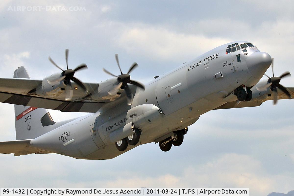 99-1432, 1999 Lockheed Martin C-130J-30 Super Hercules C/N 382-5518, Departure runway 12 at Mercedita...{Nikon D7000+Tamron SP70-300mm VC Di USD}