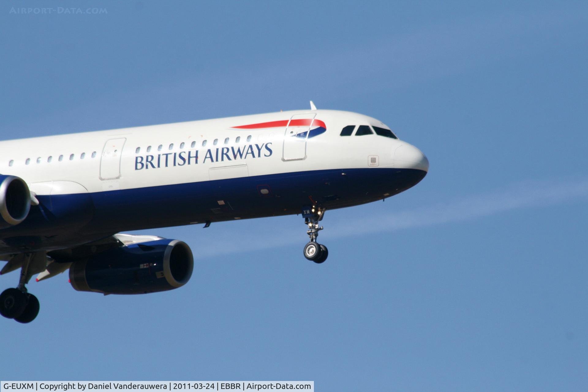 G-EUXM, 2007 Airbus A321-231 C/N 3290, Arrival of flight BA392 to RWY 02