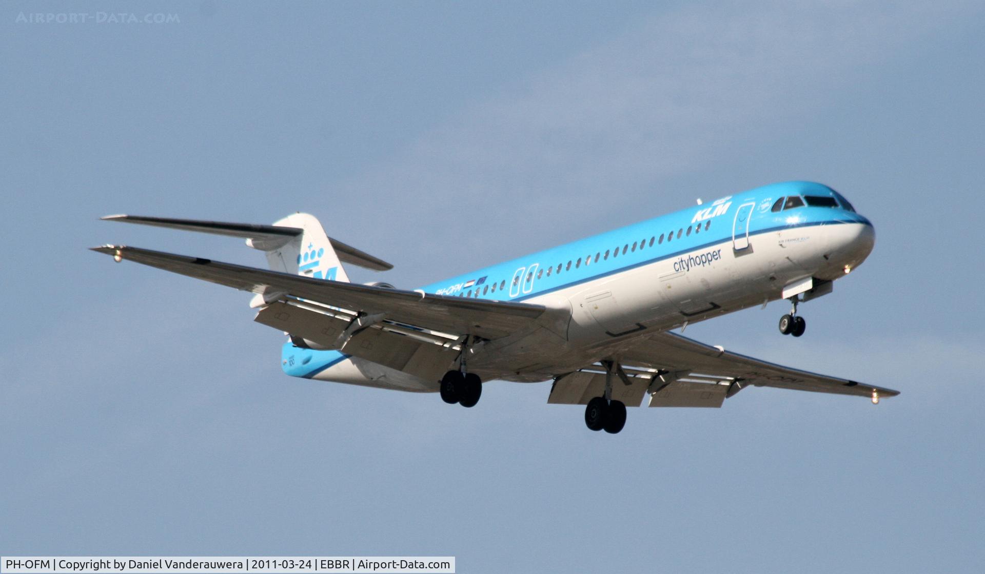 PH-OFM, 1993 Fokker 100 (F-28-0100) C/N 11475, Arrival of flight KL1723 to RWY 02