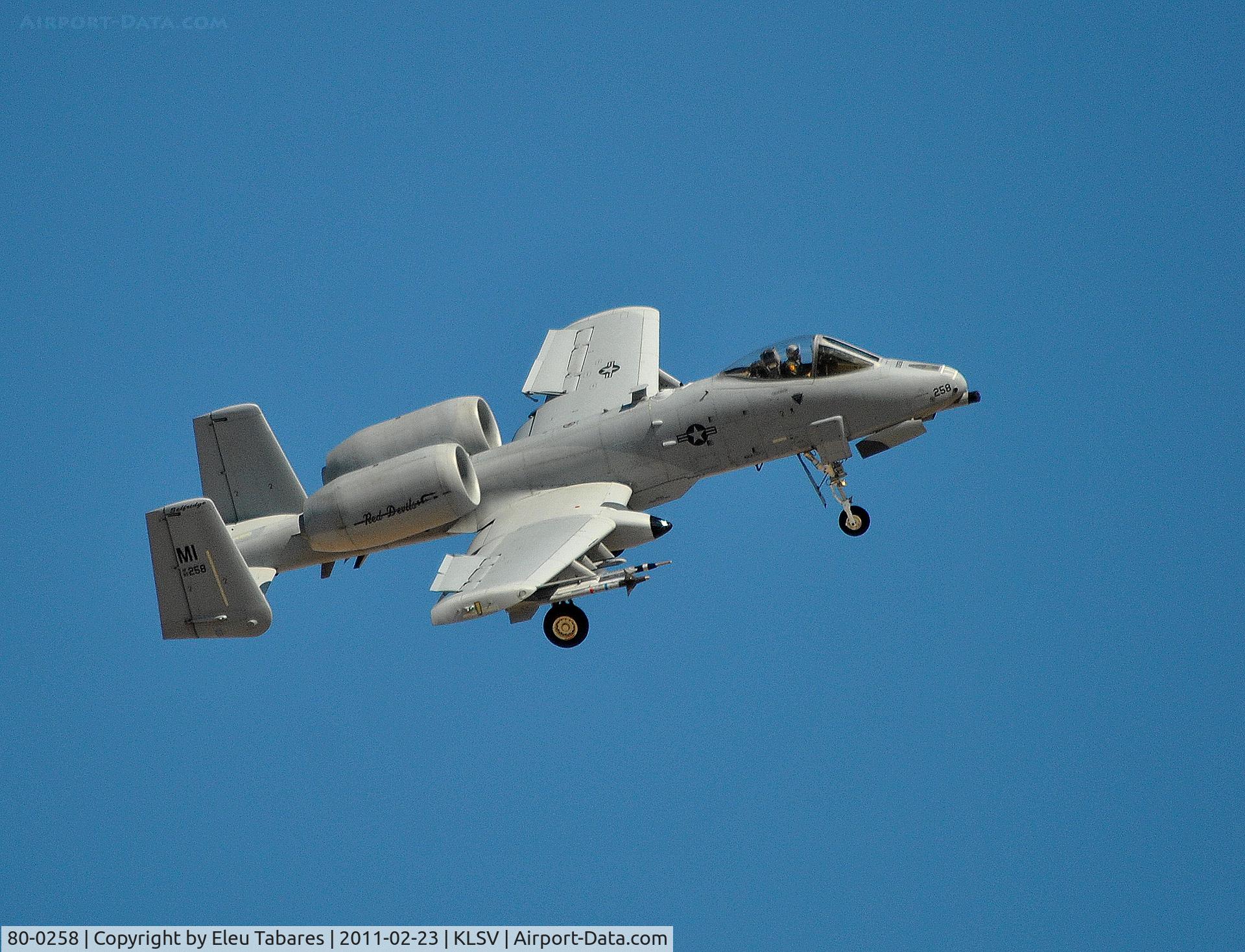 80-0258, 1980 Fairchild Republic A-10C Thunderbolt II C/N A10-0608, Taken during Red Flag Exercise at Nellis Air Force Base, Nevada.

Fairchild A-10A Thunderbold II (c/n A10-0608)