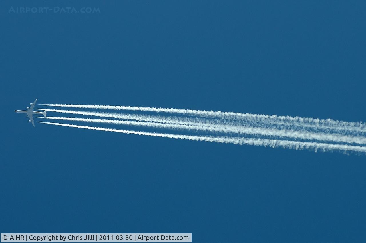 D-AIHR, 2007 Airbus A340-642 C/N 794, Lufthansa Airbus A340-600 enroute Delhi-Munich