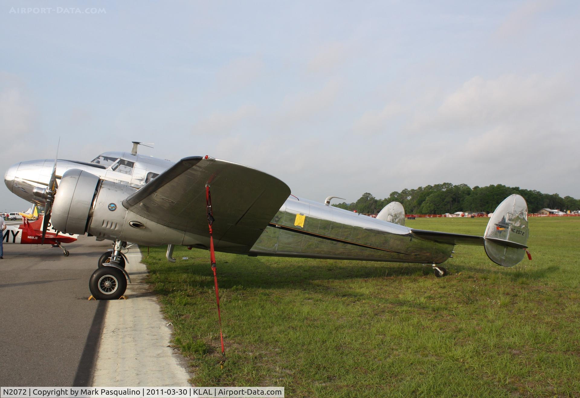 N2072, 1936 Lockheed 12A Electra Junior C/N 1208, Lockheed 12A