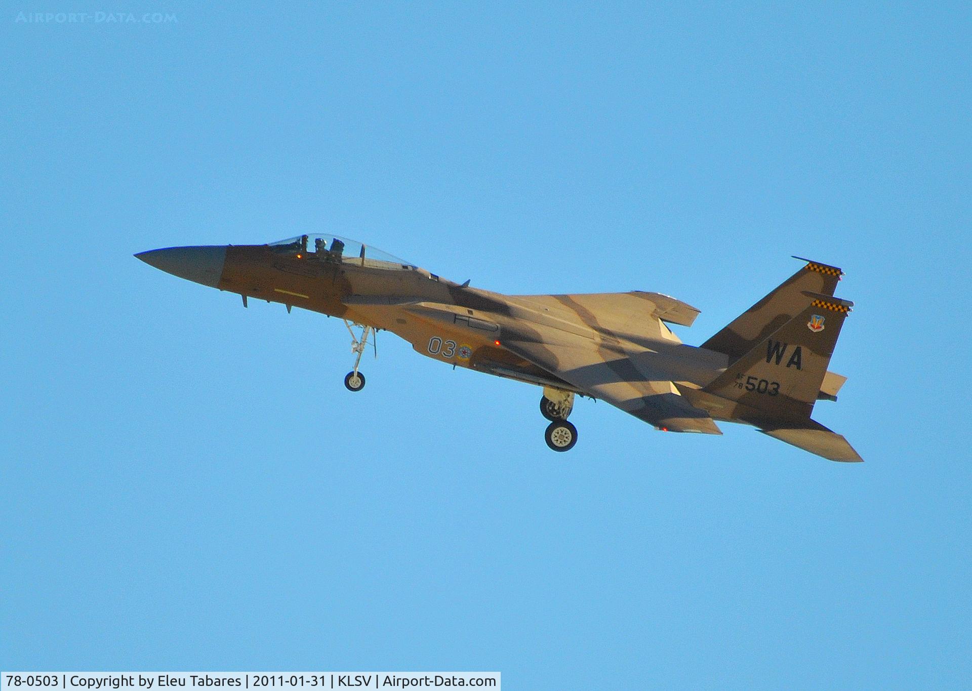 78-0503, 1978 McDonnell Douglas F-15C Eagle C/N 0487/C036, Taken during Red Flag Exercise at Nellis Air Force Base, Nevada.

F-15C; AF 78-0503 (cn 0487/C038)