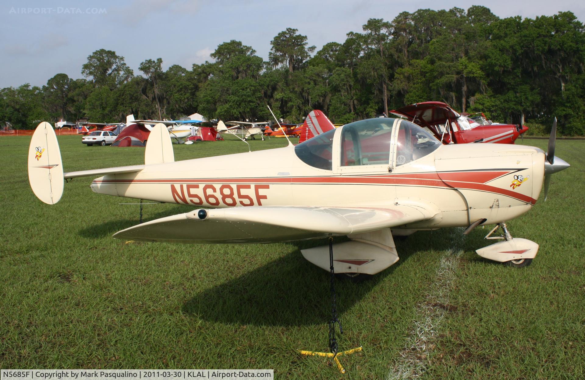 N5685F, 1966 Alon A2 Aircoupe C/N A-185, Alon A2