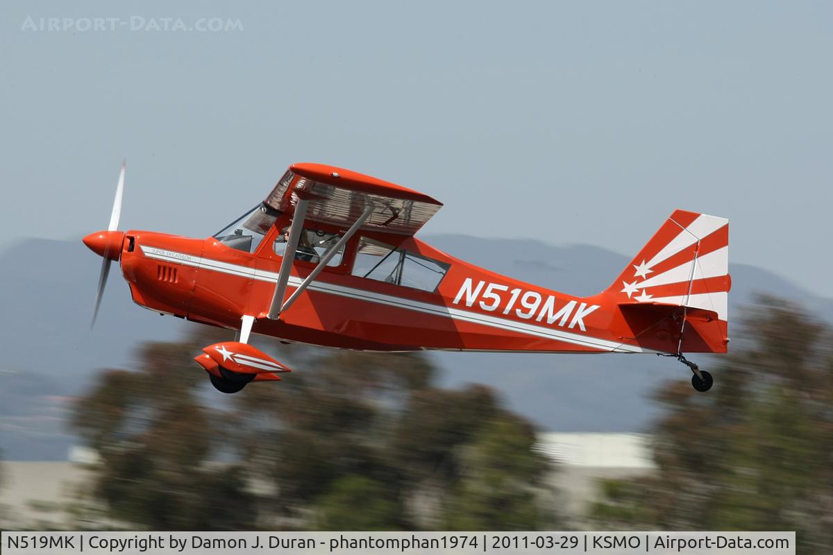 N519MK, 2010 American Champion 8KCAB Super Decathlon C/N 1099 2010, Take off from SMO