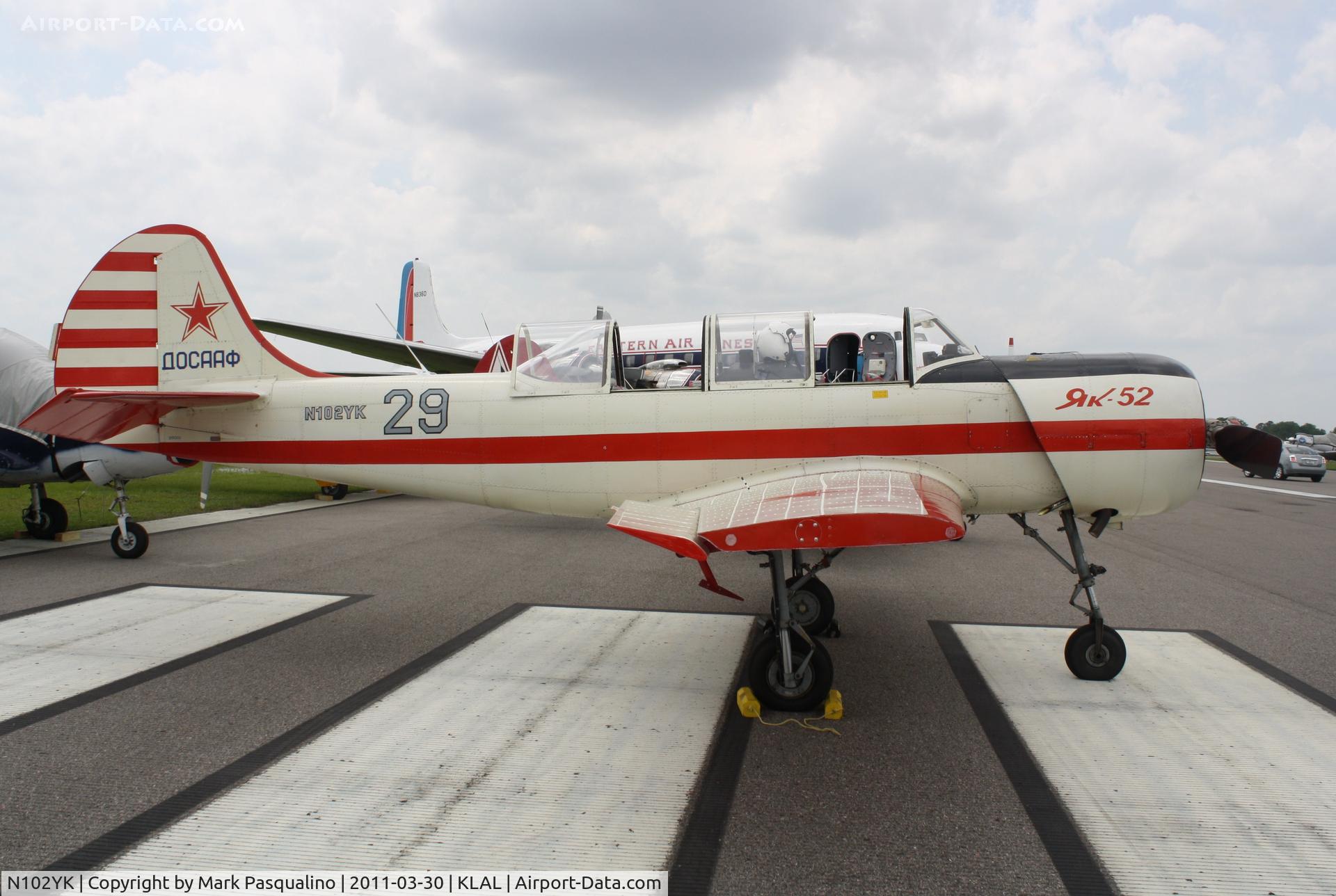 N102YK, 1991 Yakovlev Yak-52 C/N 9111309, YAK 52