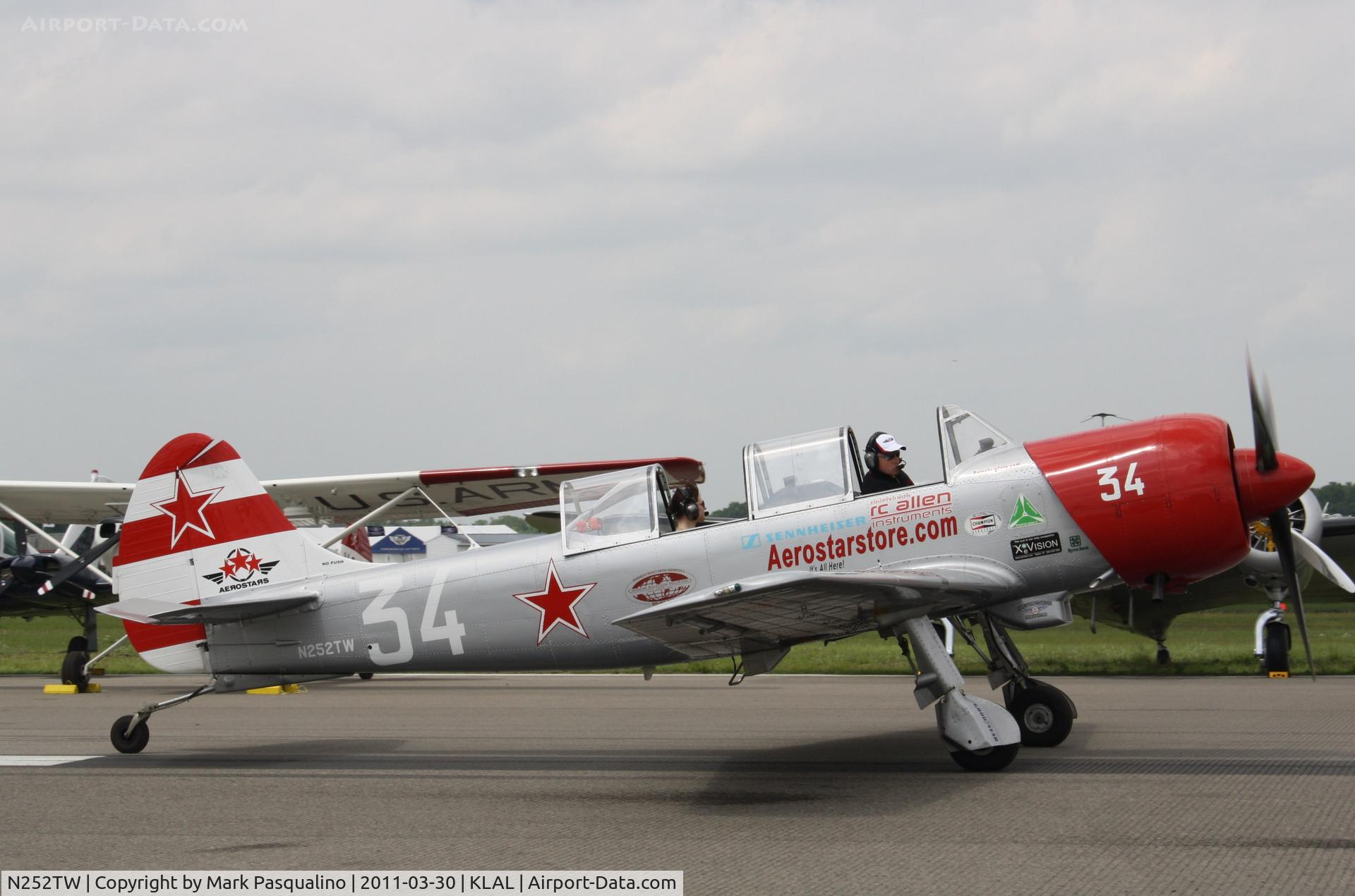 N252TW, 2002 Yakovlev (Aerostar) Yak-52TW C/N 0212301, YAK-52TW