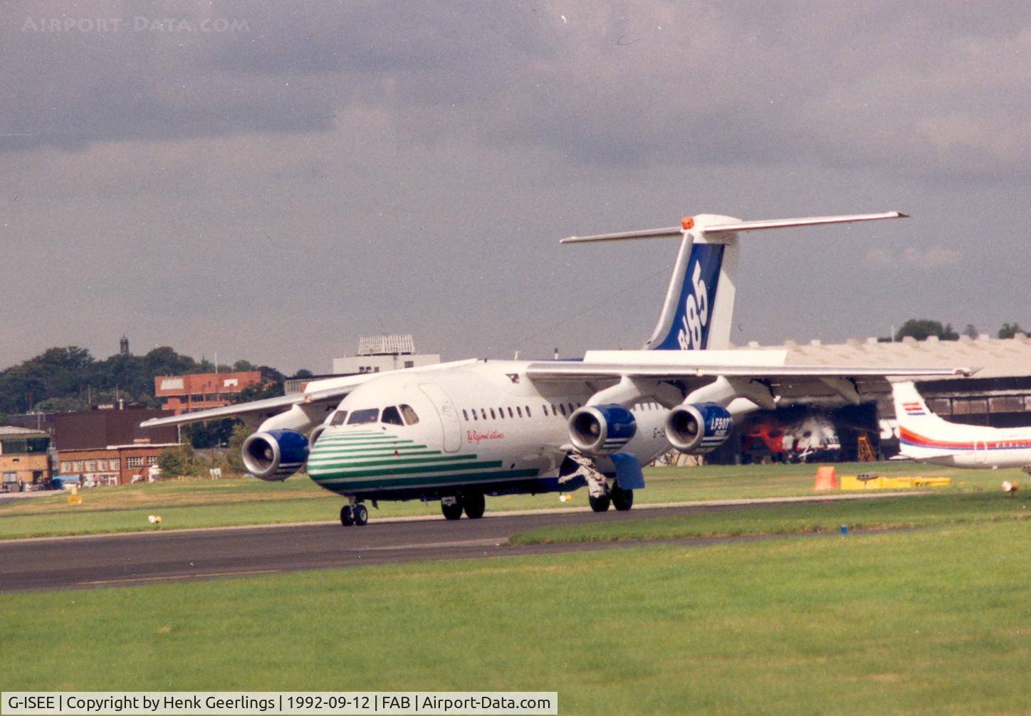 G-ISEE, 1992 British Aerospace Avro 146 RJ-85A C/N E2208, Farnborough Air Show 1992