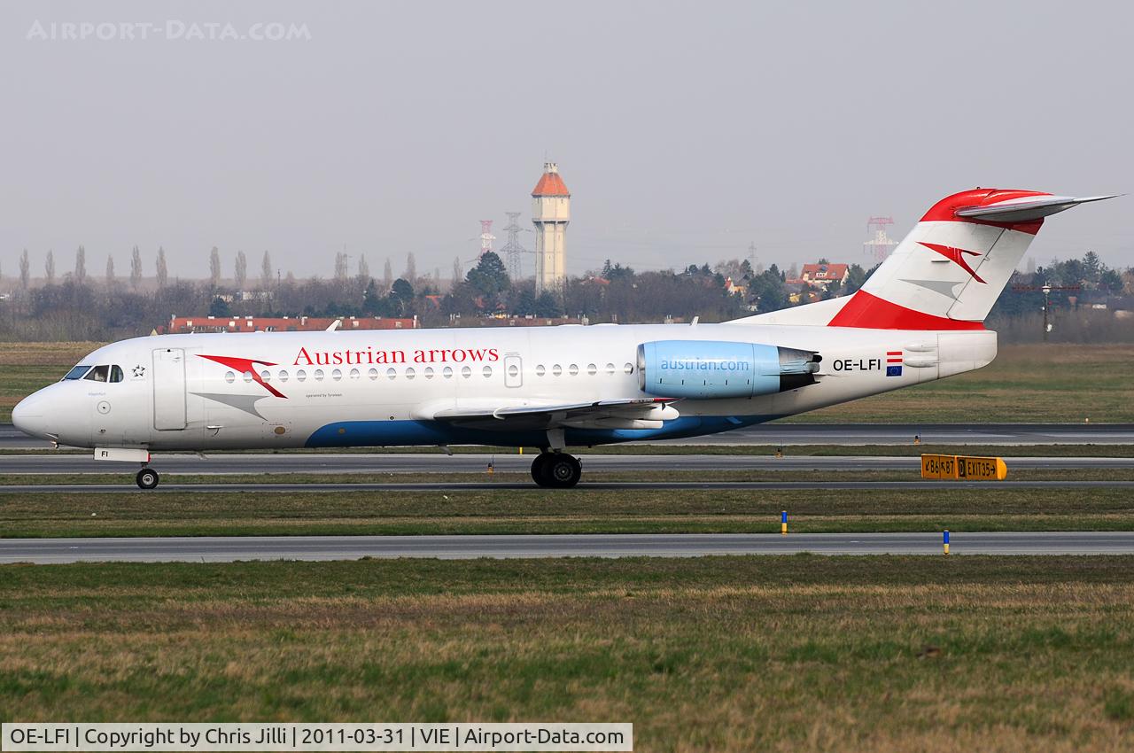OE-LFI, 1995 Fokker 70 (F-28-0070) C/N 11529, Austrian arrows