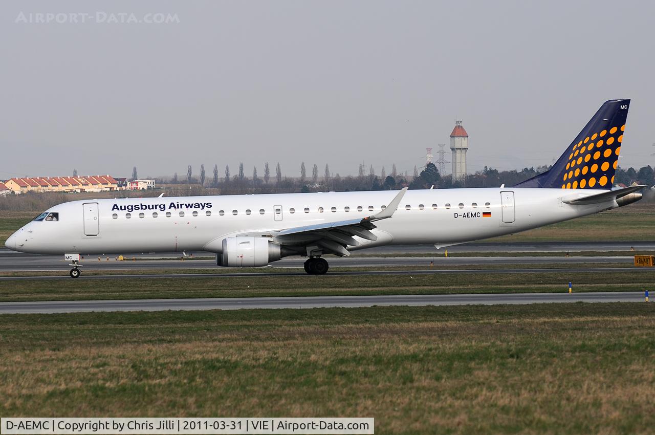 D-AEMC, 2009 Embraer 195LR (ERJ-190-200LR) C/N 19000300, Augsburg Airways