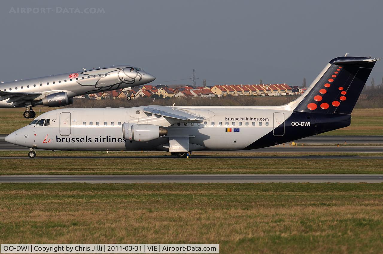 OO-DWI, 1999 British Aerospace Avro 146-RJ100 C/N E3342, Brussels Airlines