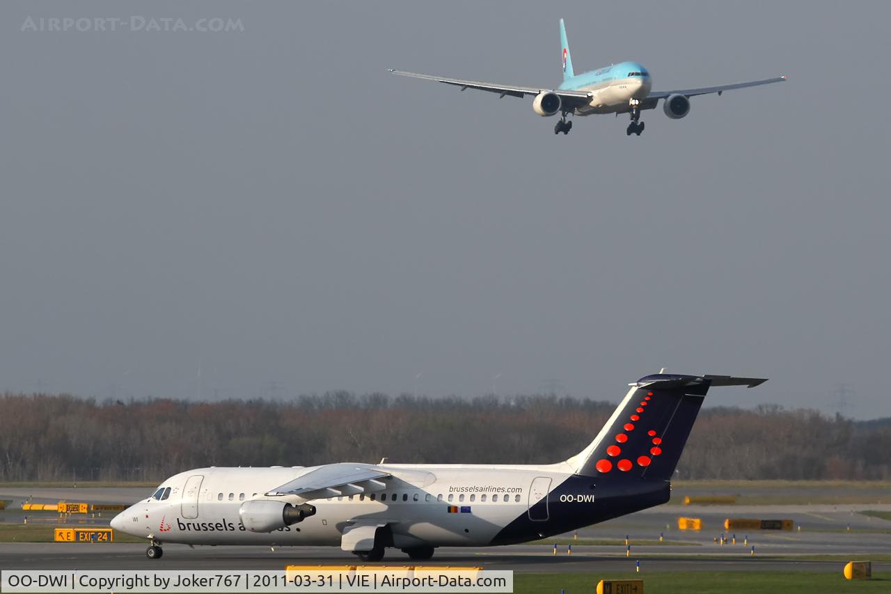 OO-DWI, 1999 British Aerospace Avro 146-RJ100 C/N E3342, Brussels Airlines