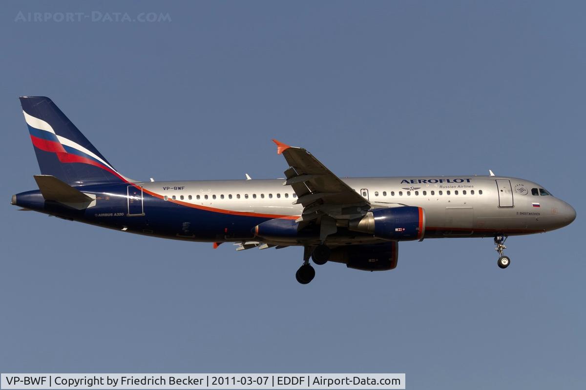 VP-BWF, 2003 Airbus A320-214 C/N 2144, on final