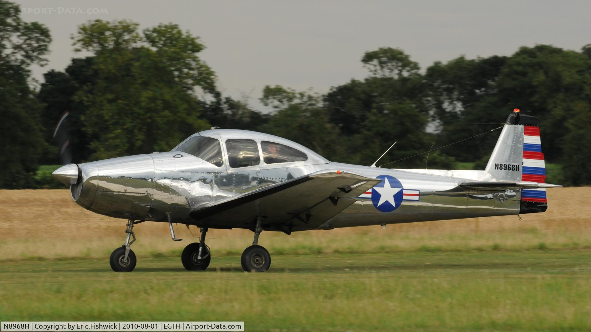 N8968H, 1947 North American Navion (NA-145) C/N NAV-4-968, N8968H departing