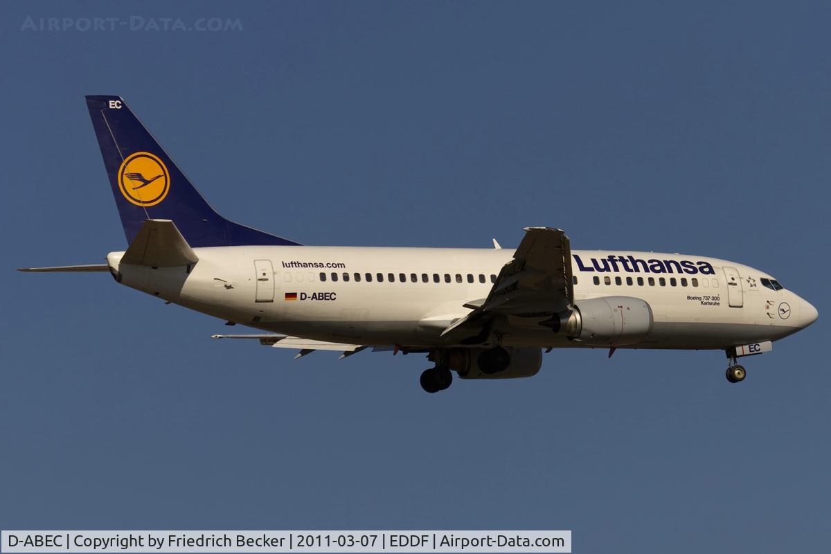 D-ABEC, 1991 Boeing 737-330 C/N 25149, on final