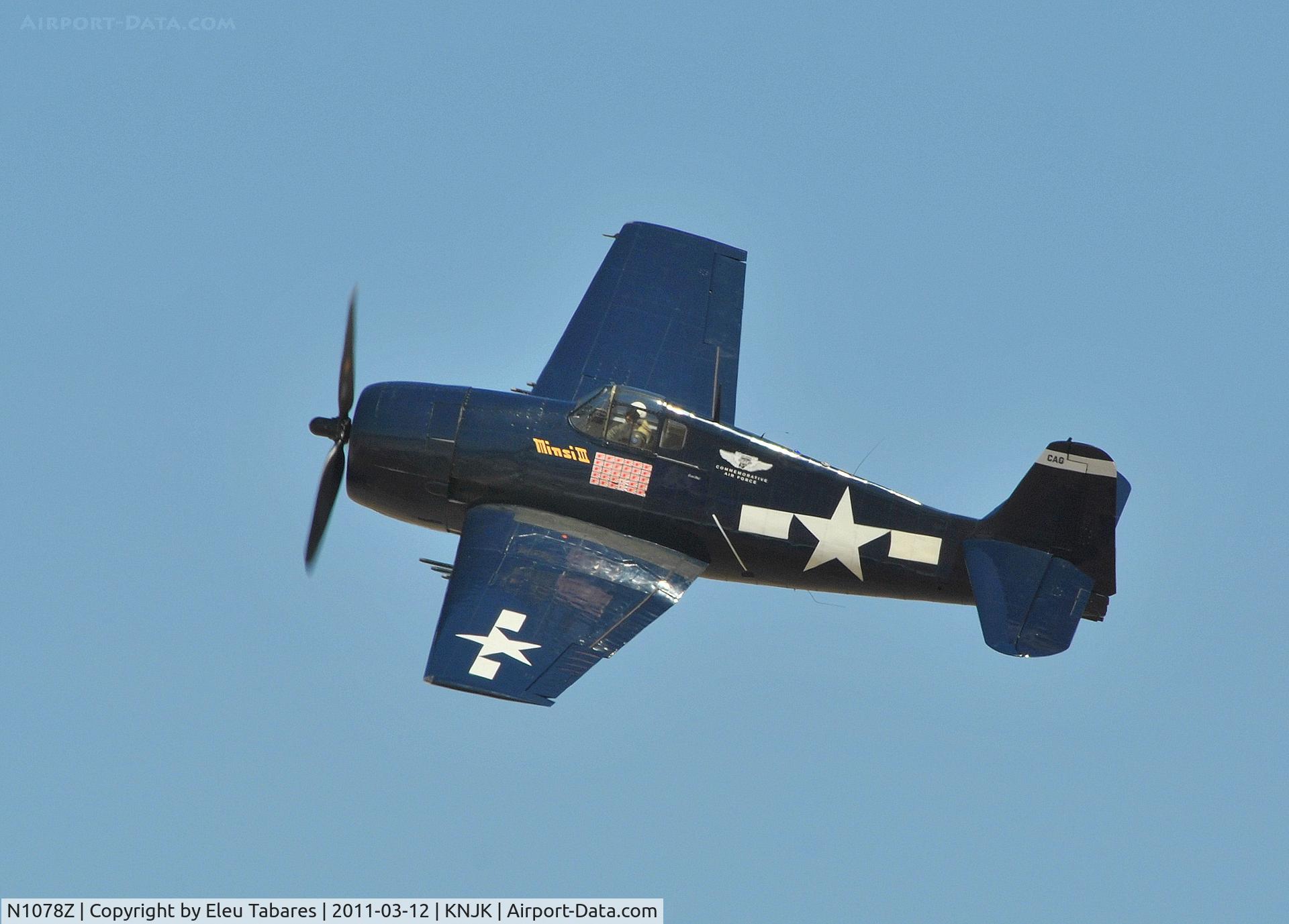 N1078Z, 1963 Grumman F6F-5 Hellcat C/N 27354801-66, Taken at the Naval Air Facility in El Centro, California.