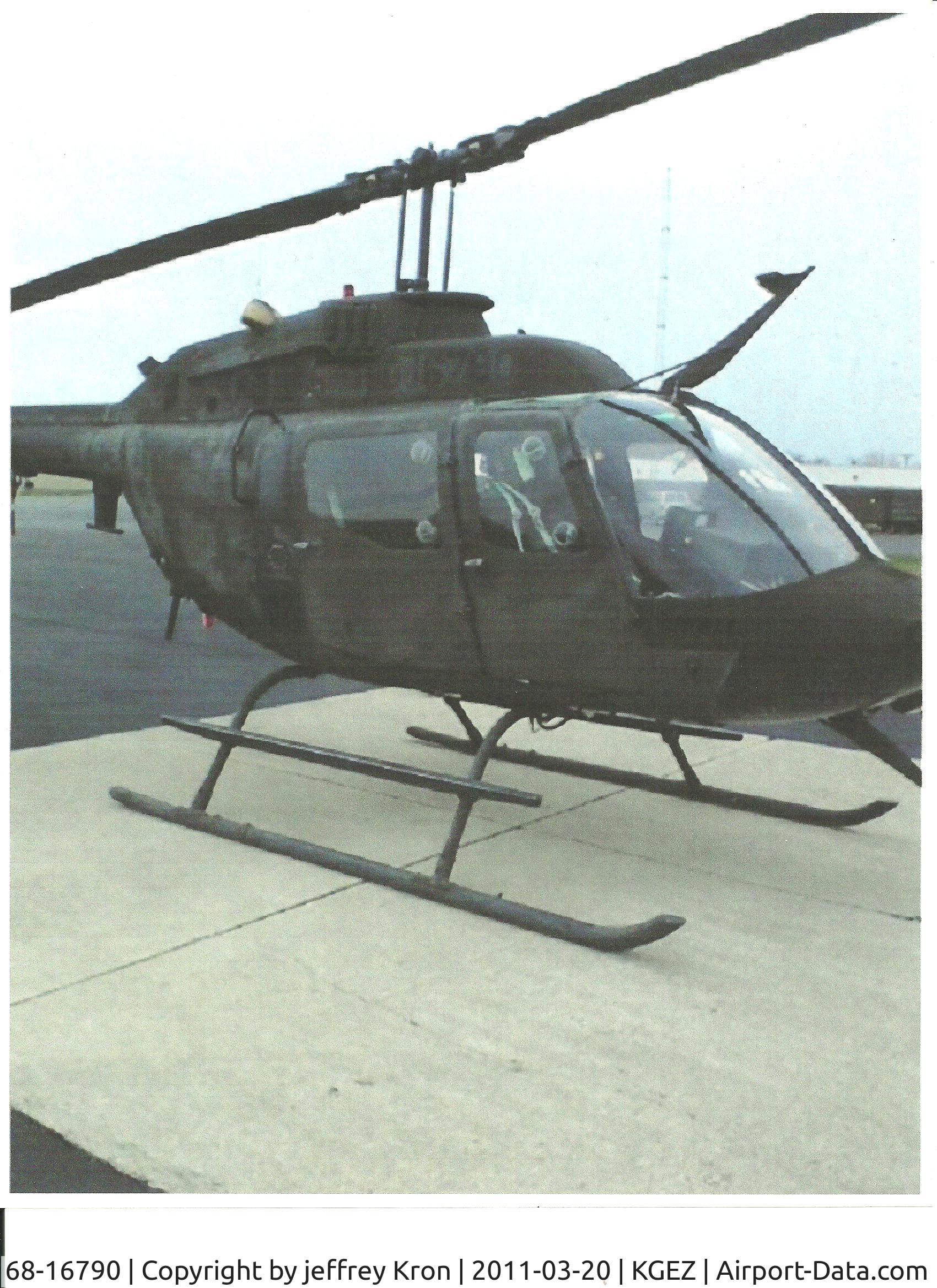 68-16790, 1968 Bell OH-58A-BF Kiowa C/N 40104, 43 years later....