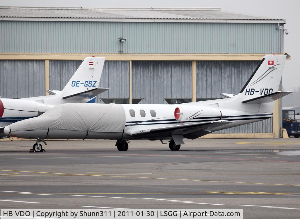 HB-VDO, 1979 Cessna 551 Citation II/SP C/N 551-0133, Parked at General Aviation area in new c/s...