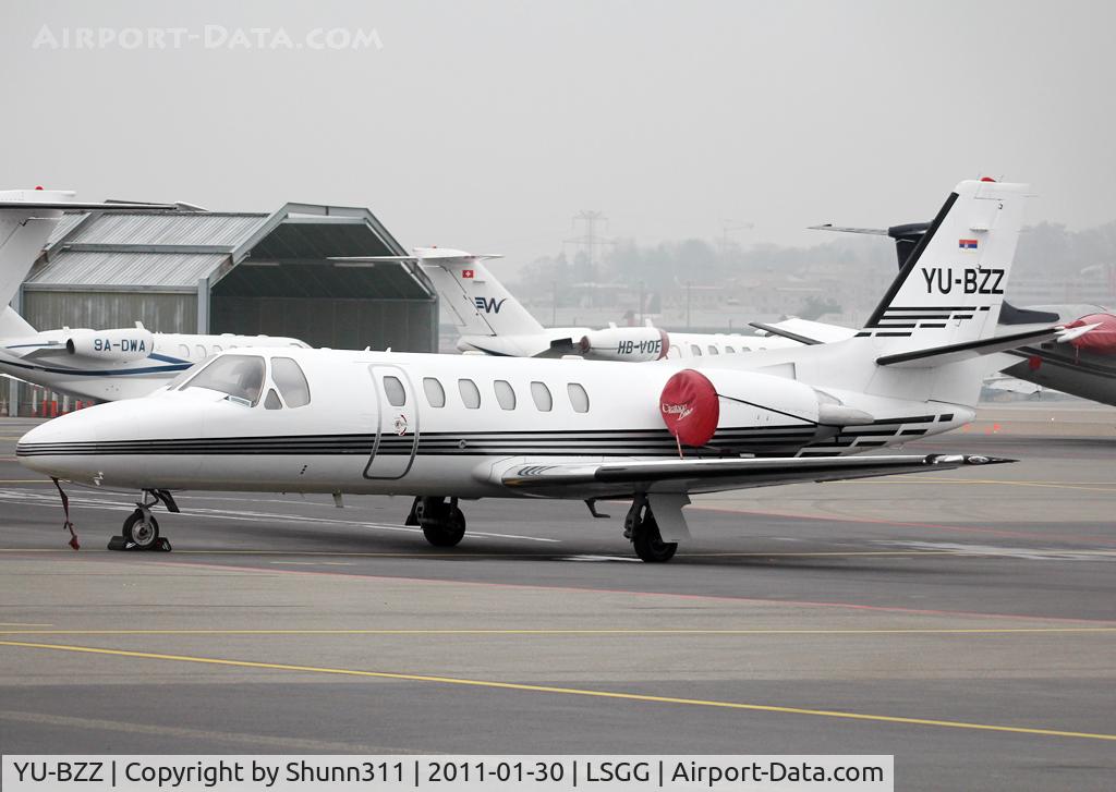 YU-BZZ, 2000 Cessna 550 Citation Bravo C/N 550-0924, Parked at the General Aviation area...