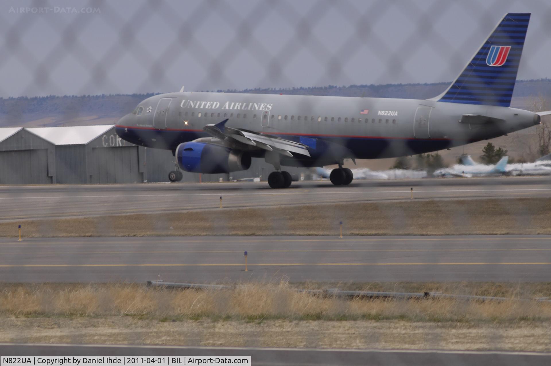 N822UA, 1998 Airbus A319-131 C/N 948, United Airbus A319 @ BIL