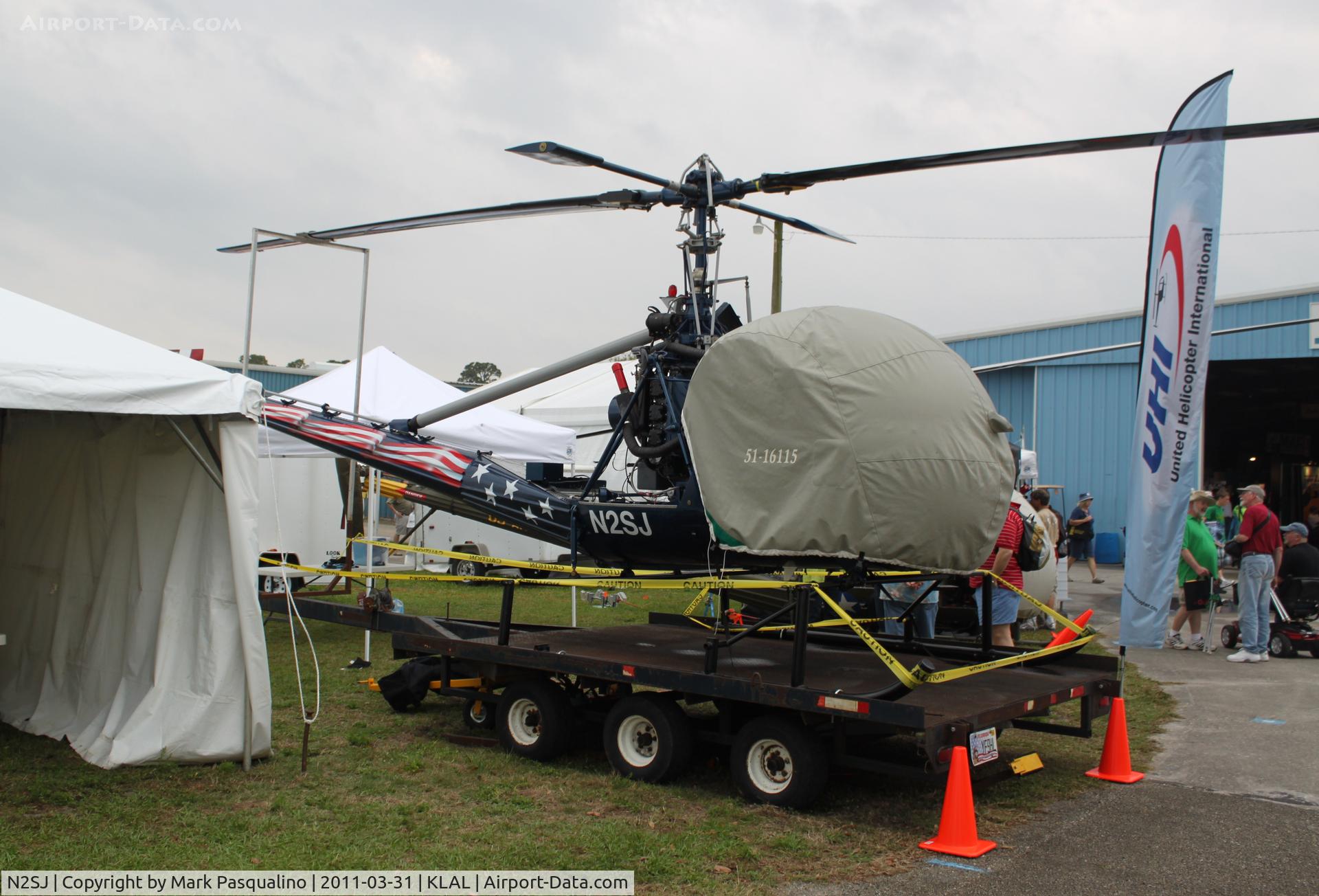N2SJ, 1952 Hiller UH-12B C/N 443, Hiller UH-12B