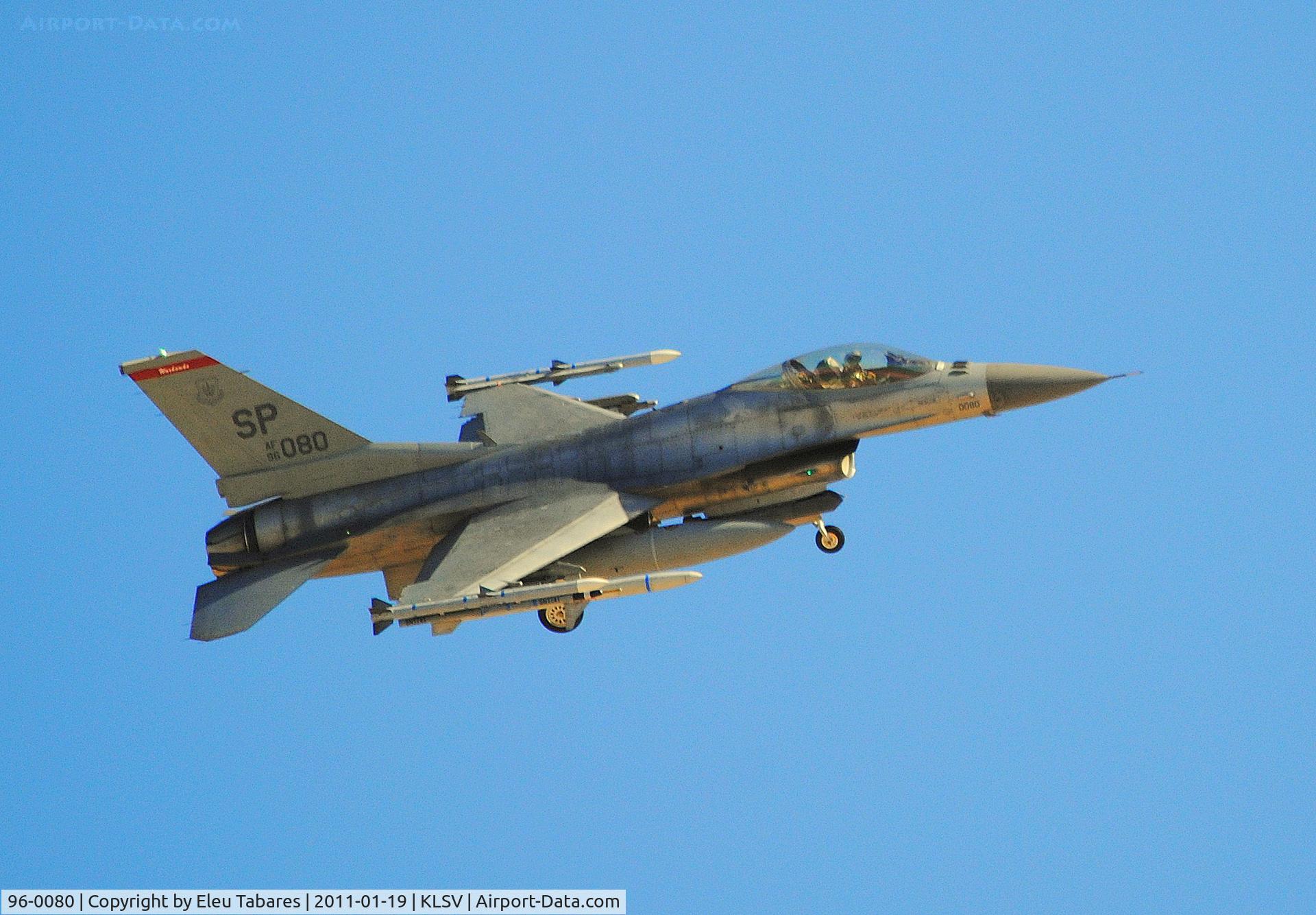 96-0080, 1996 Lockheed Martin F-16C Fighting Falcon C/N CC-202, Taken during Red Flag Exercise at Nellis Air Force Base, Nevada.

F-16C (SP)