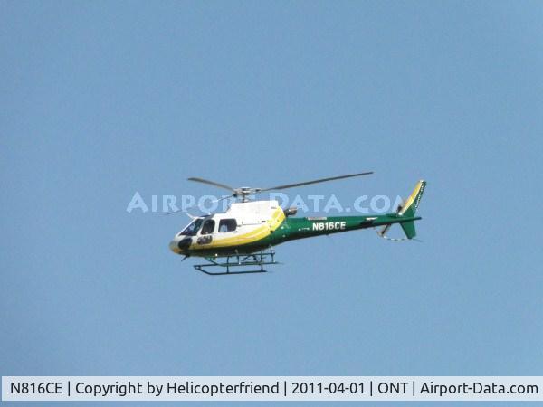 N816CE, 2009 Aerospatiale AS-350B-3e Ecureuil C/N 4724, Straight in approach on final to runway 26L, enroute to hanger
