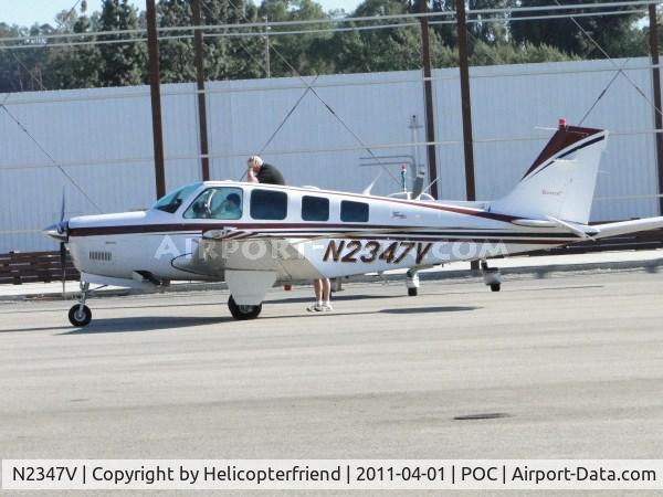 N2347V, 1998 Raytheon Aircraft Company A36 Bonanza C/N E-3147, Parked at Howard Aviation