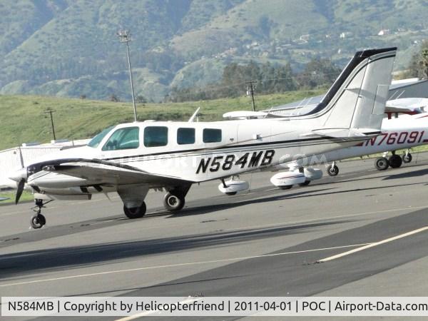 N584MB, 1984 Beech 58TC Baron C/N TK-151, Parked in transient parking