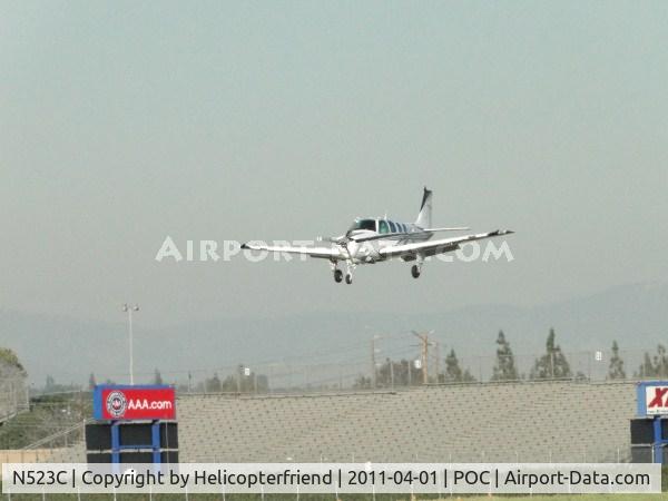 N523C, 1998 Raytheon Aircraft Company A36 Bonanza C/N E-3161, On final to runway 26L