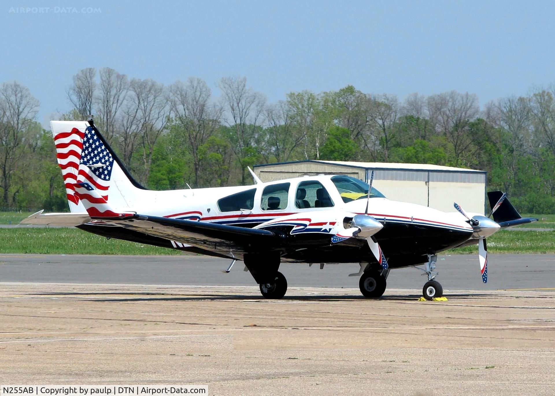 N255AB, 1980 Beech 95-B55 (T42A) Baron C/N TC-2306, At Downtown Shreveport.