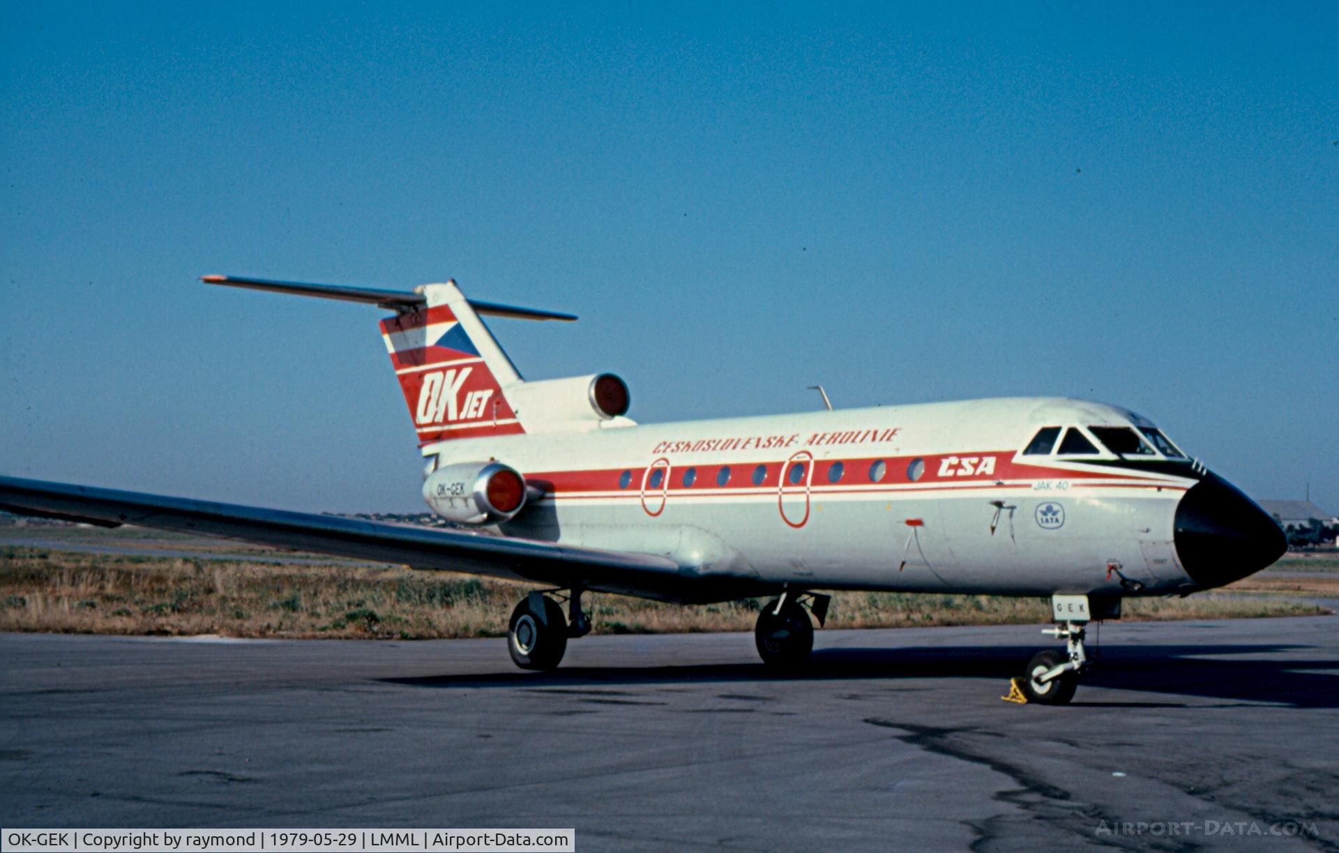 OK-GEK, 1976 Yakovlev Yak-40K C/N 9641050, Yak40 OK-GEK CSA