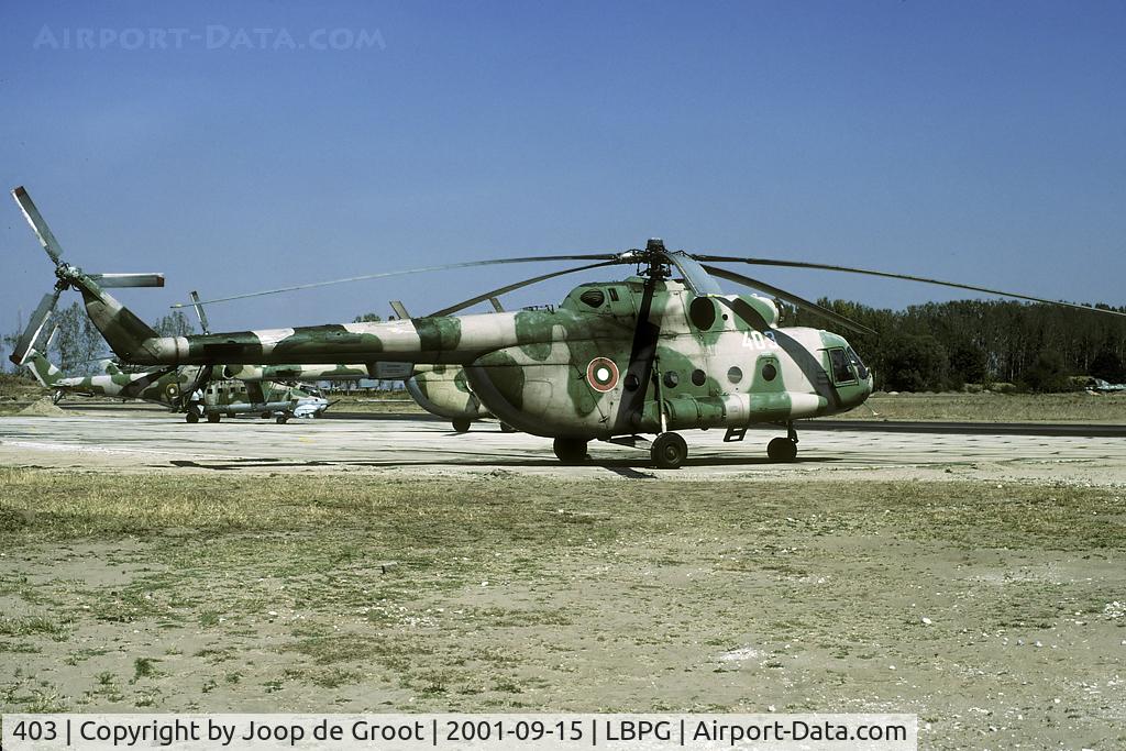 403, Mil Mi-17 Hip C/N 103M03, this helicopter was later sold to the British MoD for training purposes and was transferred to the Afhan AF afterwards.