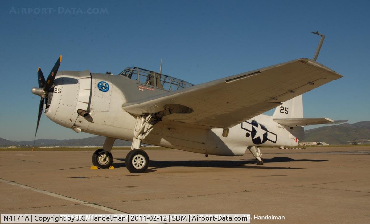 N4171A, 1945 Grumman TBM-3E Avenger C/N 4426 (Bu91521), at Brown Field CA