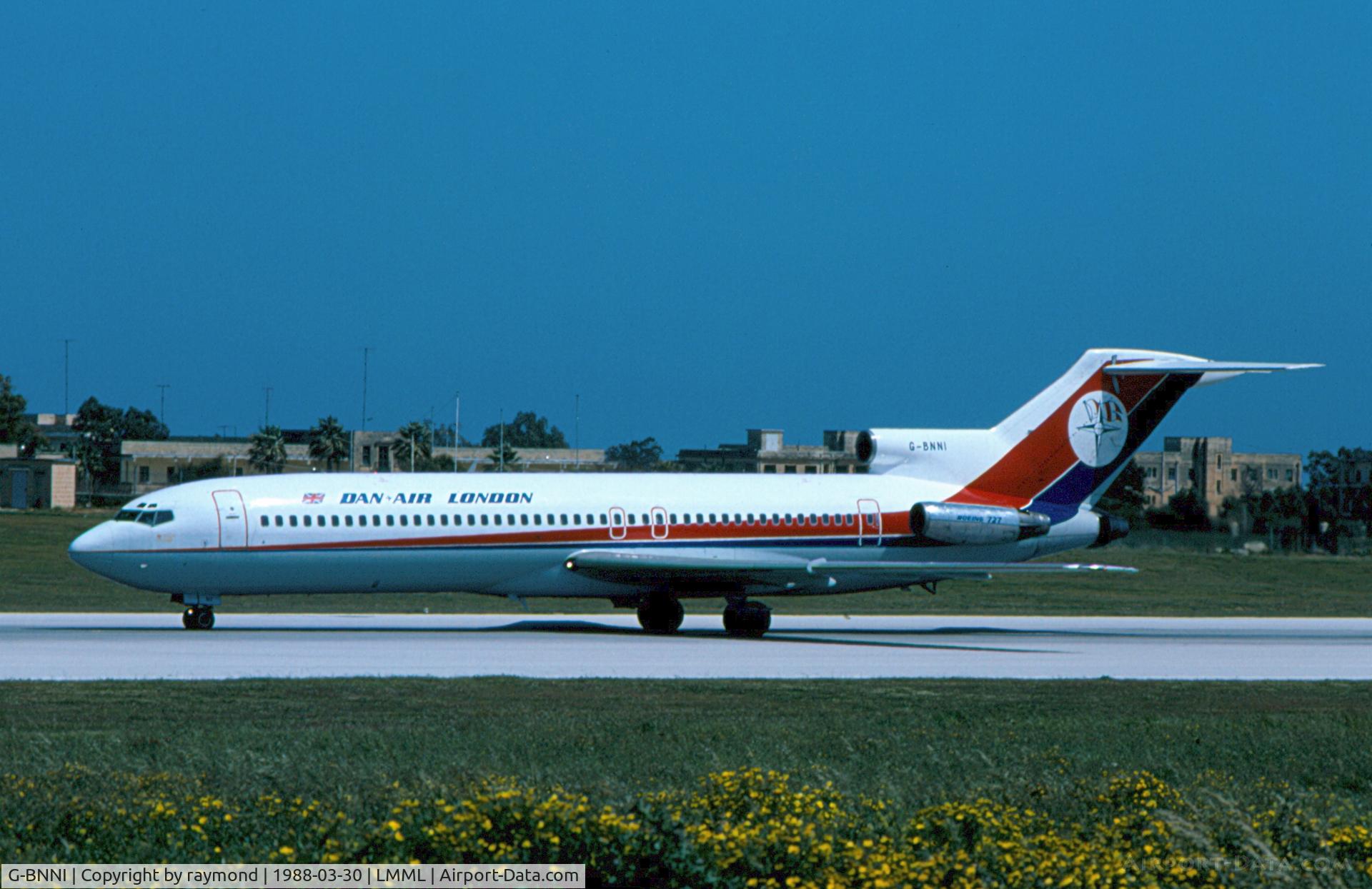 G-BNNI, 1974 Boeing 727-276 C/N 20950, B727 G-BNNI Dan-Air London