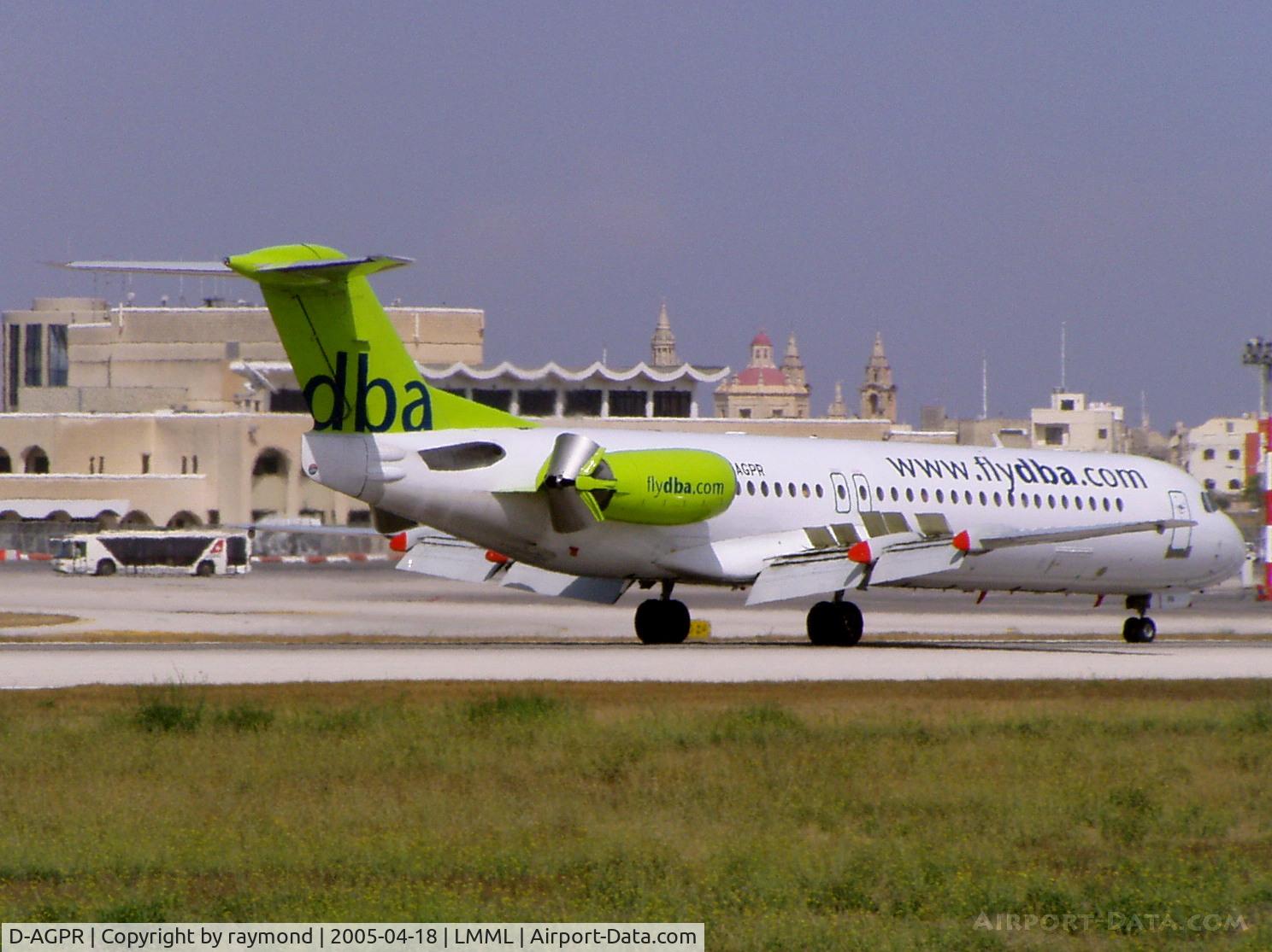 D-AGPR, 1992 Fokker 100 (F-28-0100) C/N 11391, F100 D-AGPR DBA