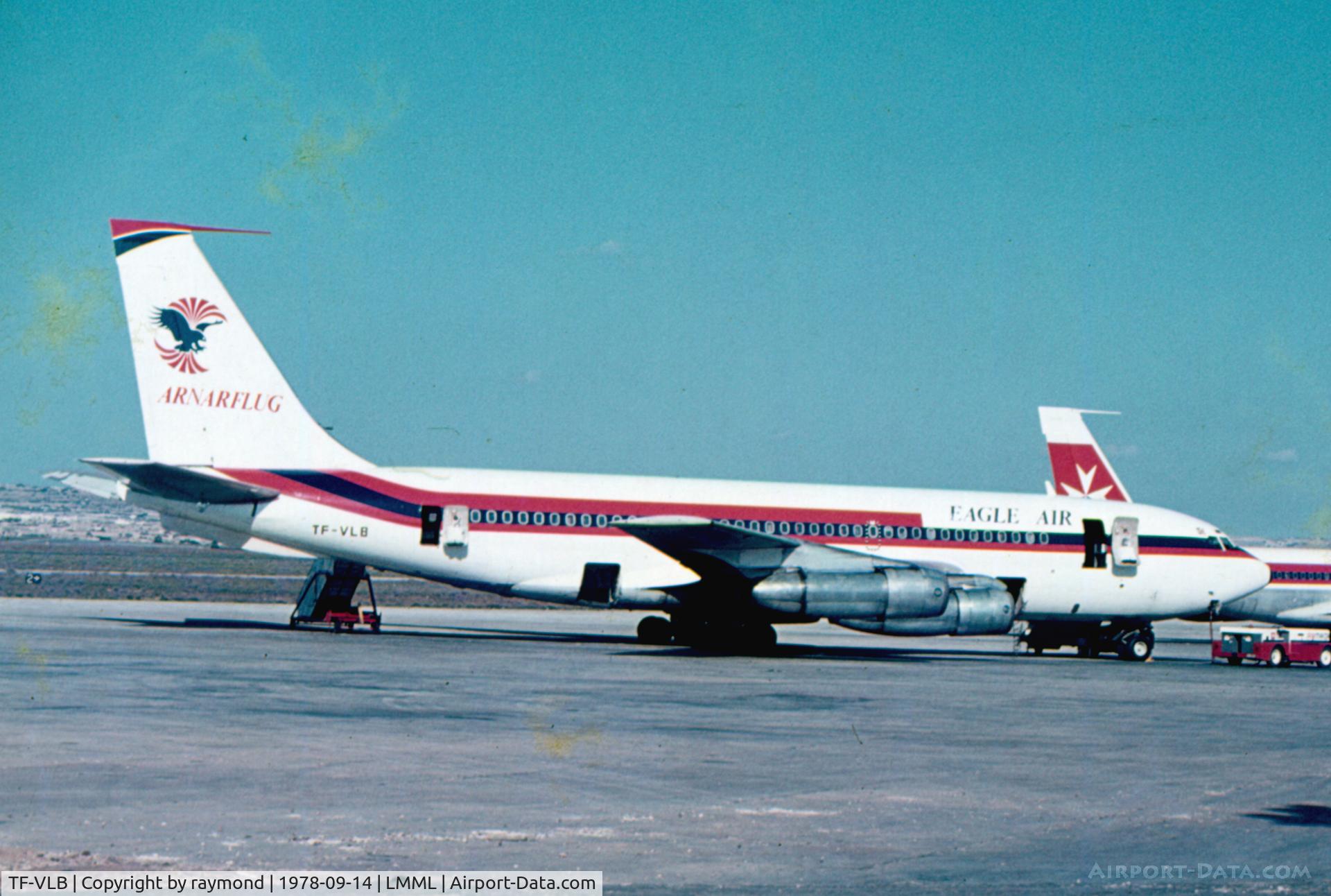 TF-VLB, 1965 Boeing 720-047B C/N 18827, B720 TF-VLB Eagle Air leased from Air Malta.