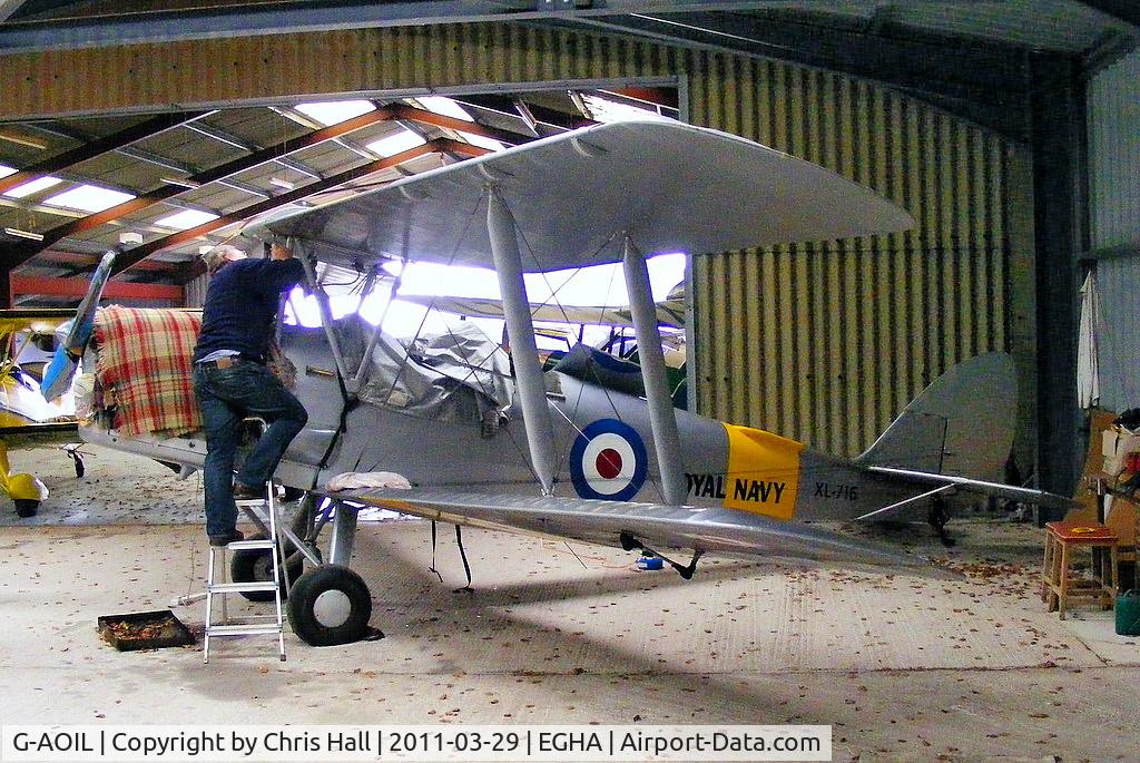 G-AOIL, 1940 De Havilland DH-82A Tiger Moth II C/N 83673, wearing its former Royal Navy id XL716