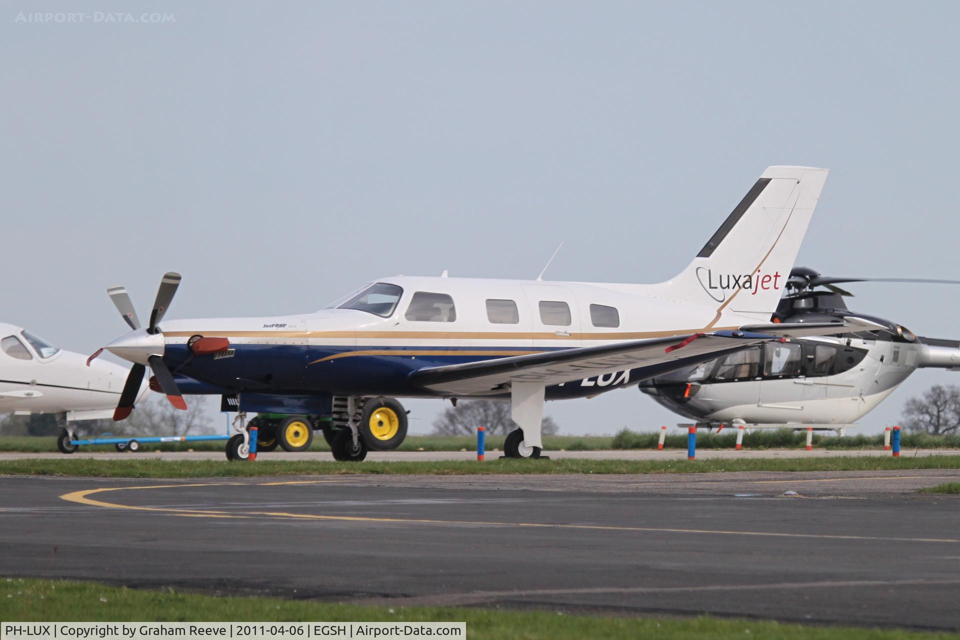 PH-LUX, 1995 Piper PA-46-350P Malibu Mirage C/N 4636011, Parked at Norwich.
