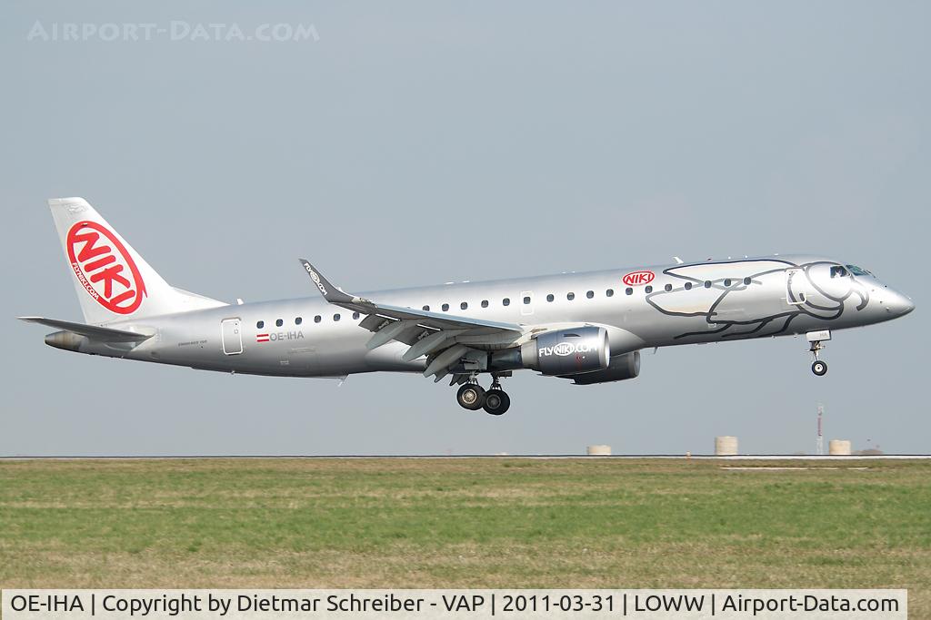 OE-IHA, 2009 Embraer 190LR (ERJ-190-100LR) C/N 19000285, Flyniki Embraer 190