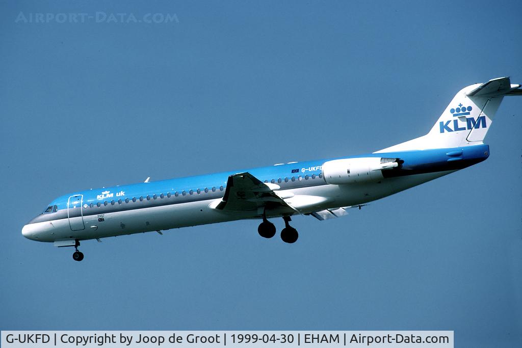 G-UKFD, 1989 Fokker 100 (F-28-0100) C/N 11259, KLM UK