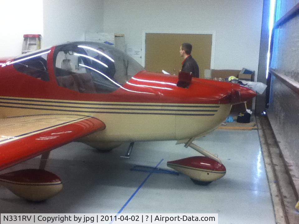 N331RV, Vans RV-12 C/N 120358, front in shop