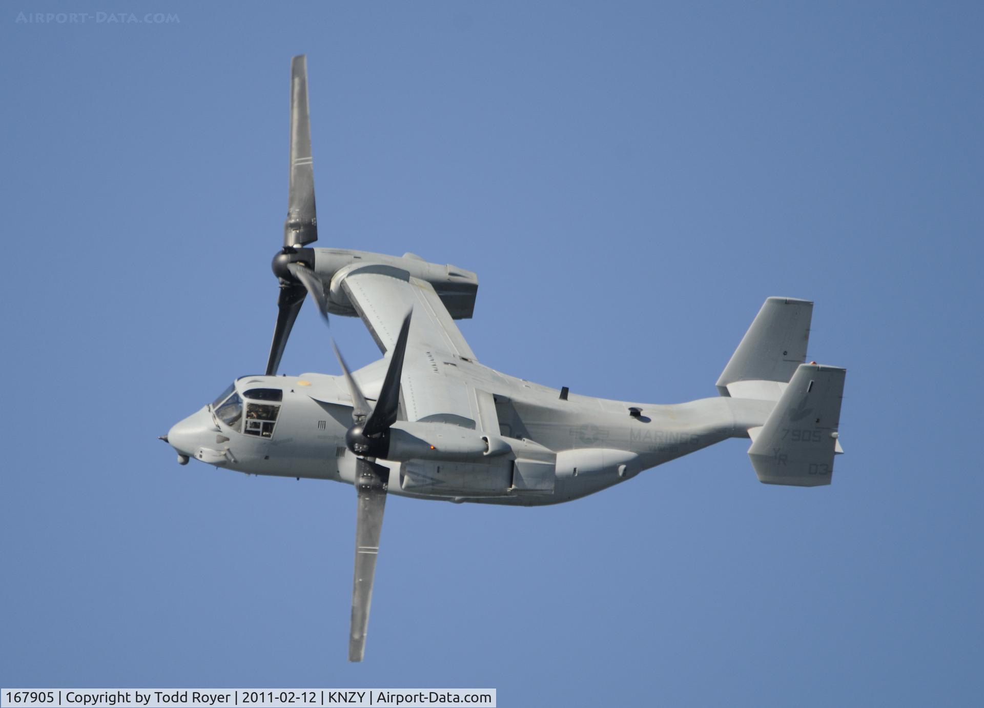 167905, Bell-Boeing MV-22B Osprey C/N D0114, Osprey fly by