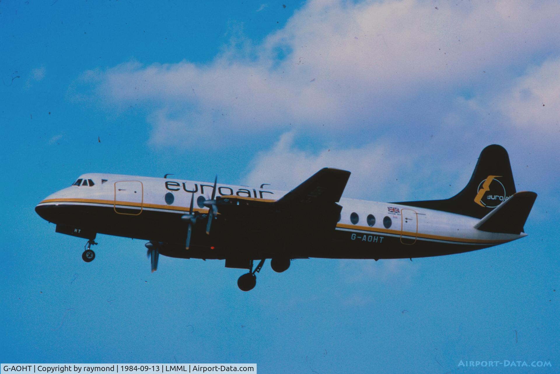 G-AOHT, 1957 Vickers Viscount 802 C/N 168, V.Viscount G-AOHT Euroair